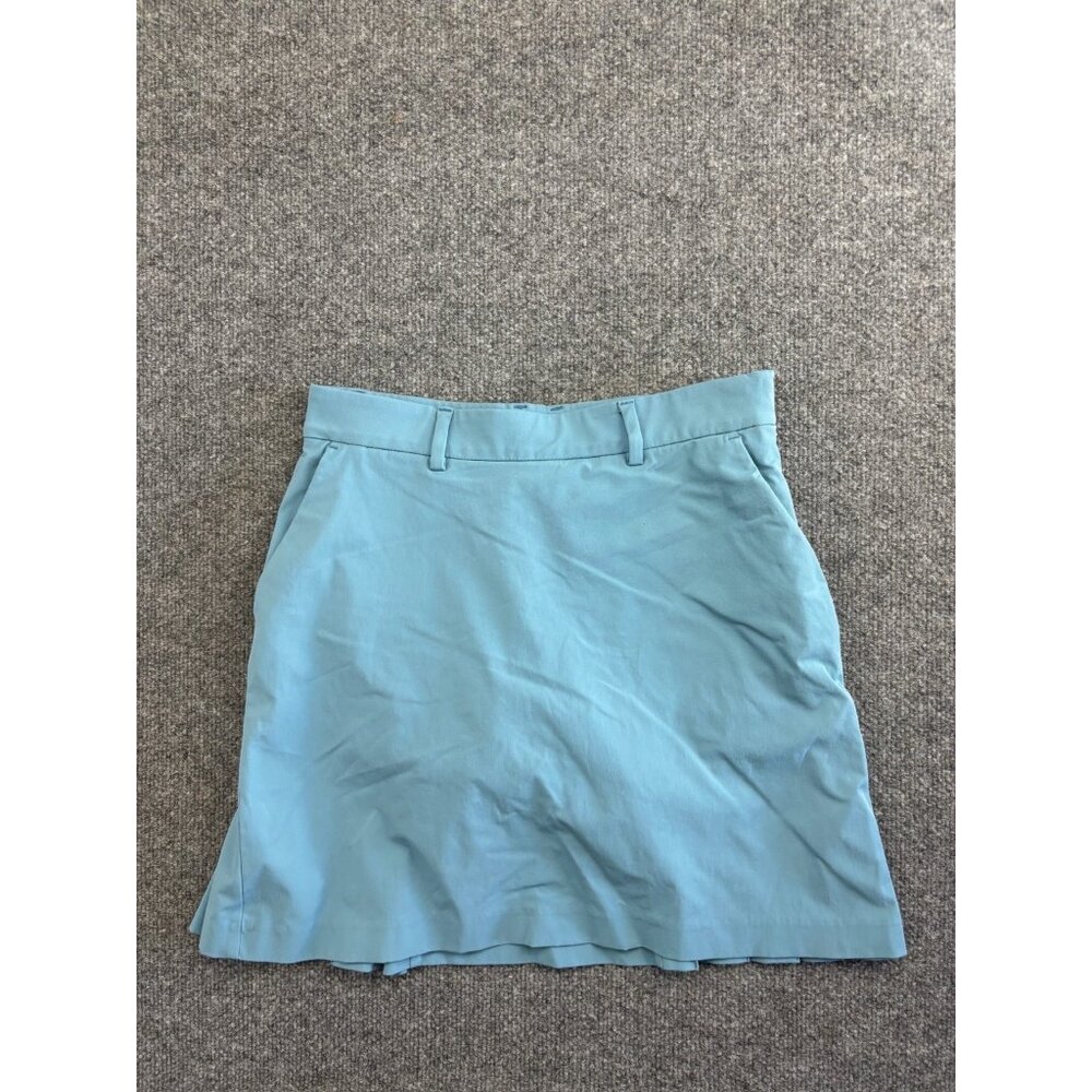 KJUS Iris Skort Women's 36/S Blue Pockets Belt Loops Side Zipper Pleated Back‎